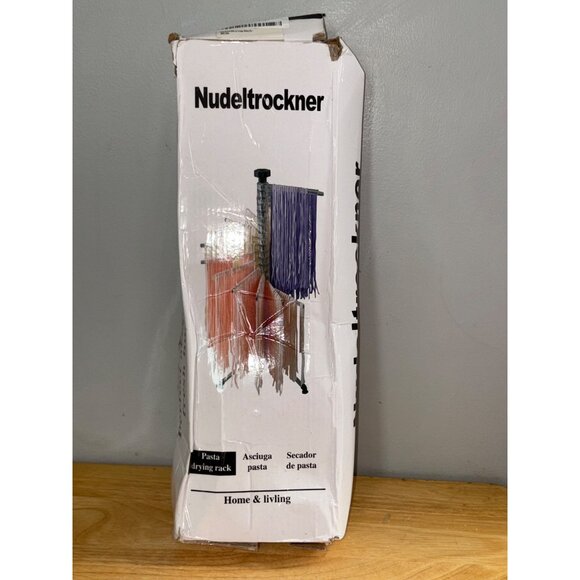 Red Collapsible Pasta Drying Rack With 16 Arms For Homemade Noodles - Picture 1 of 7